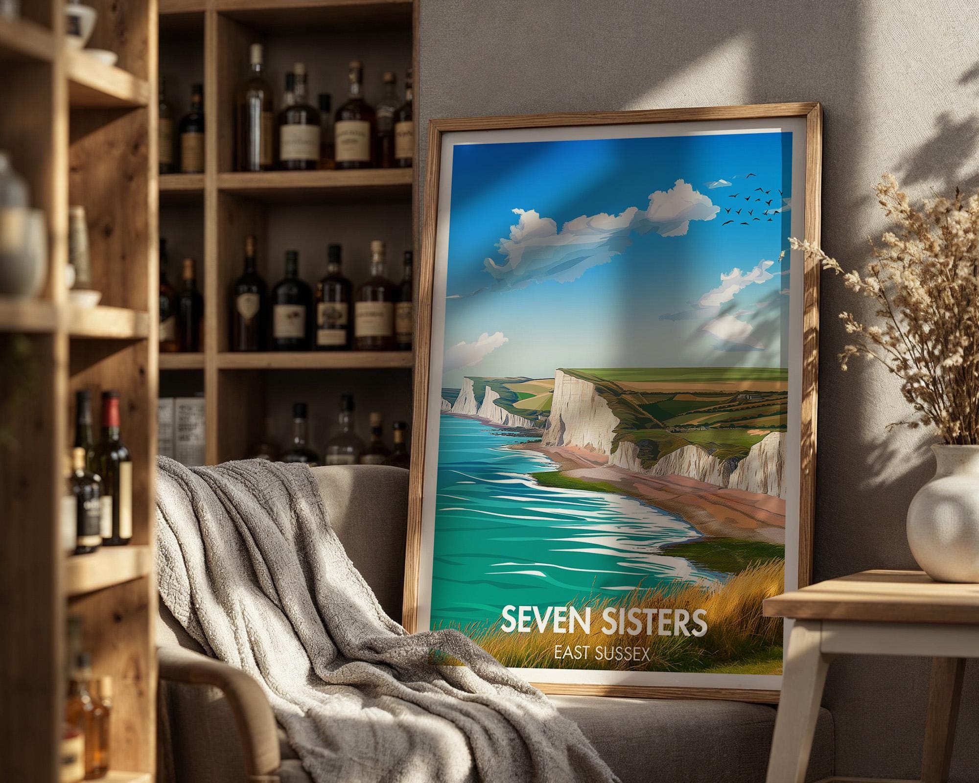 Seven Sisters Cliff Poster