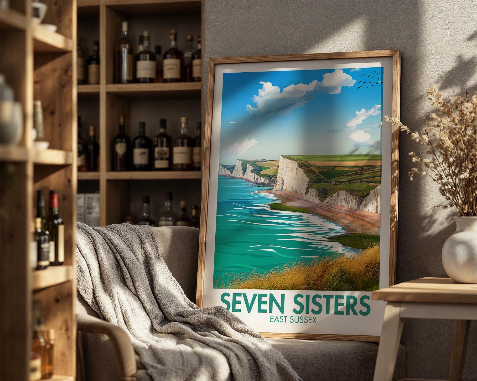 Seven Sisters Cliff Poster