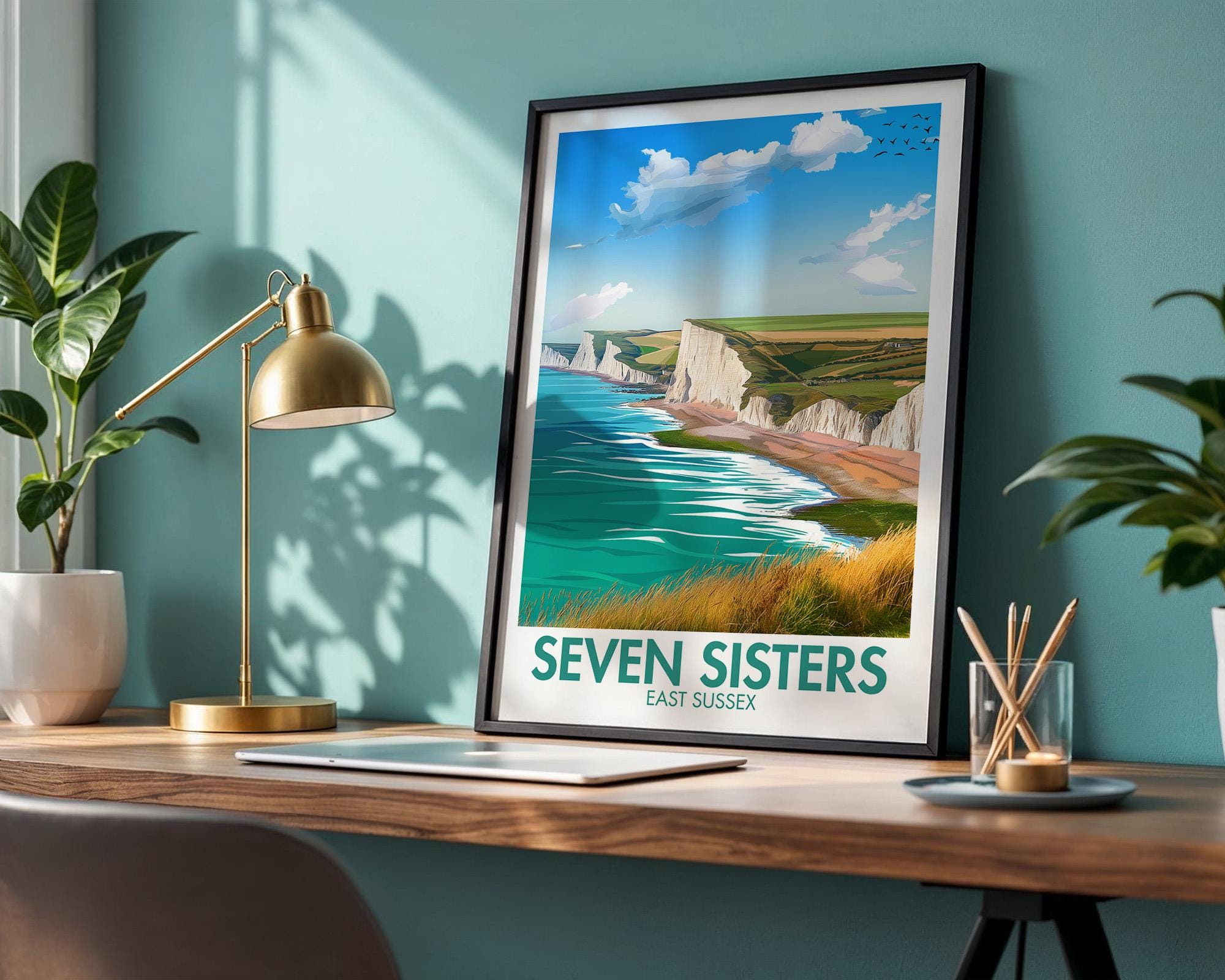 Seven Sisters Cliff Poster