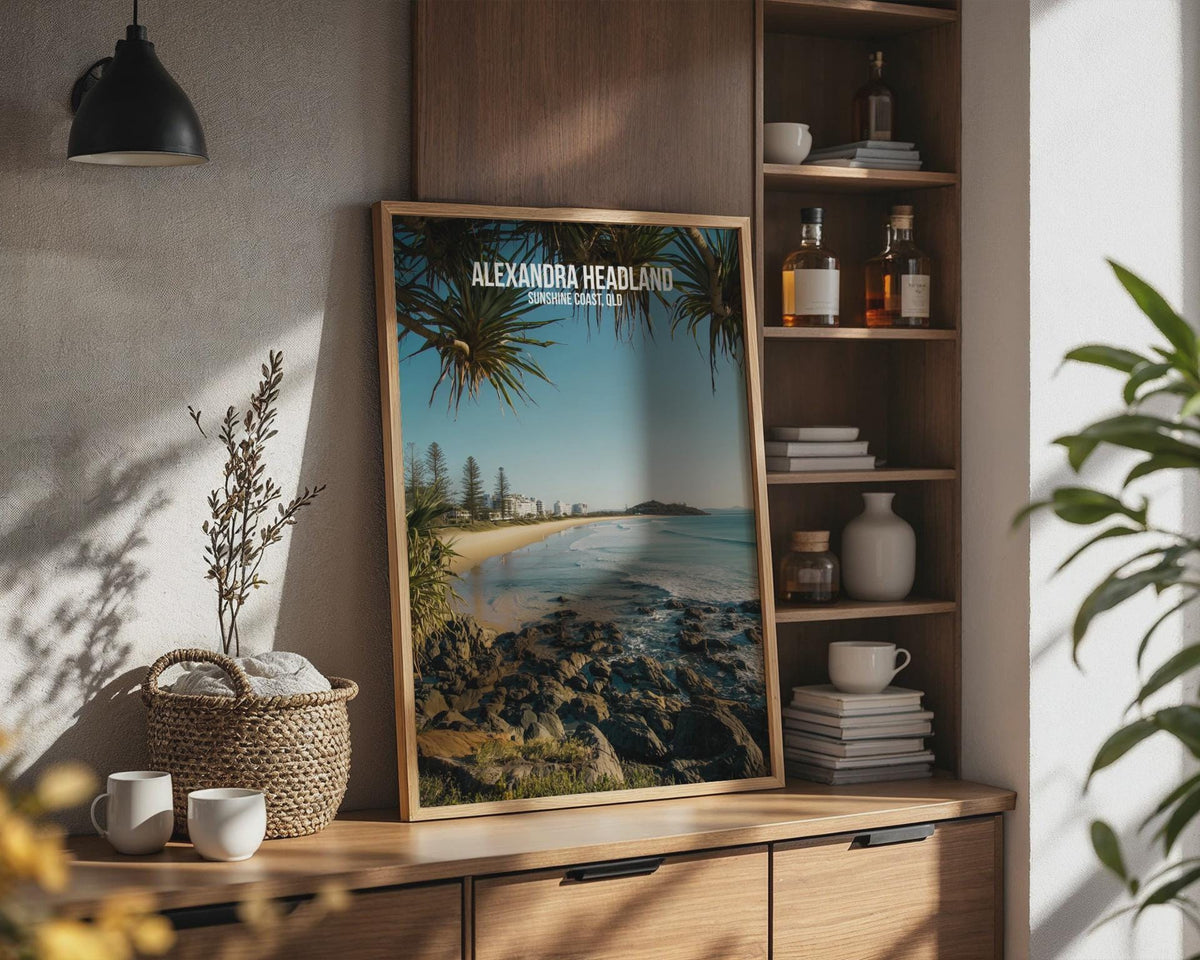 Alexandra Headland Beach Coastal Art Print Wall Art - WanderWall