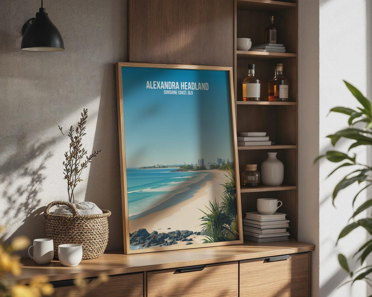 Alexandra Headland Beach Print Sunshine Coast Wall Art - WanderWall