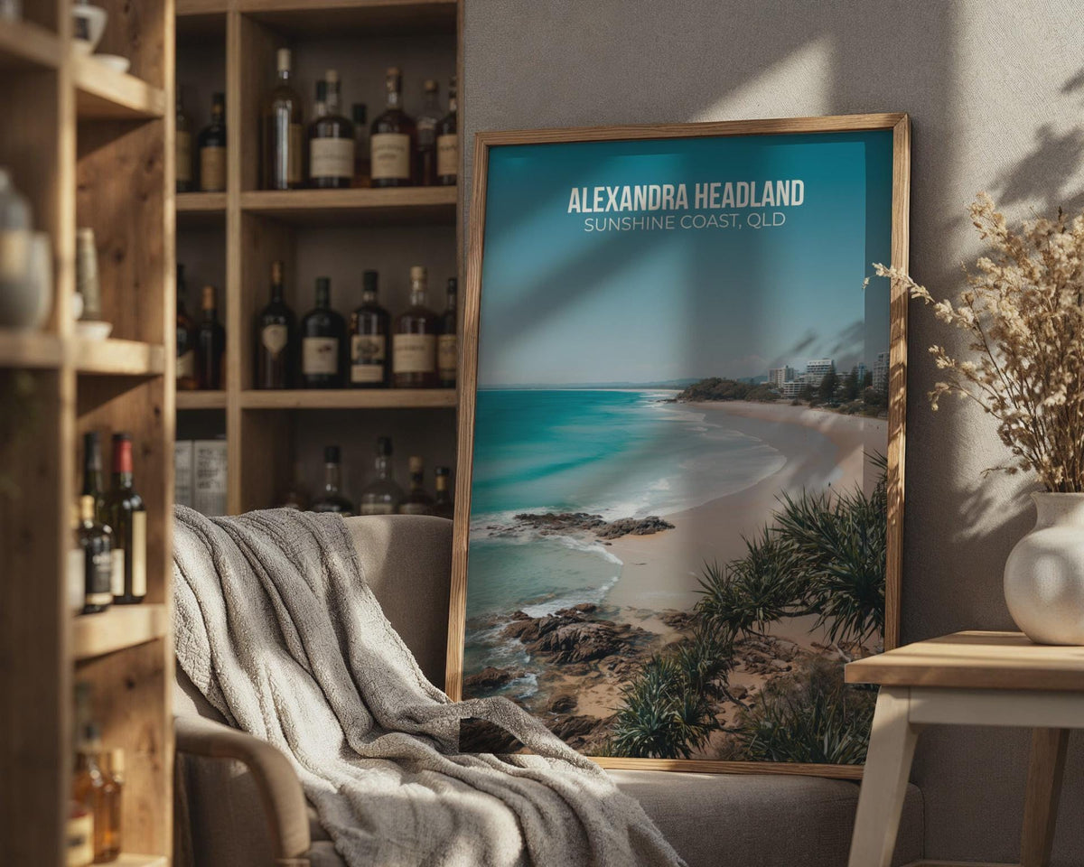 Alexandra Headland Beach Wall Art Print Sunshine Coast QLD - WanderWall