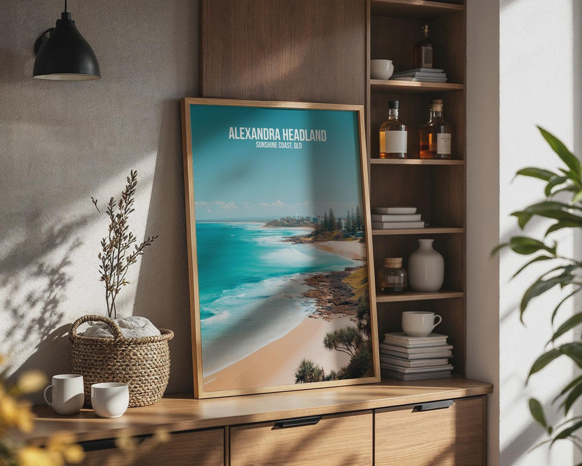 Alexandra Headland Coastline Print Artwork - WanderWall