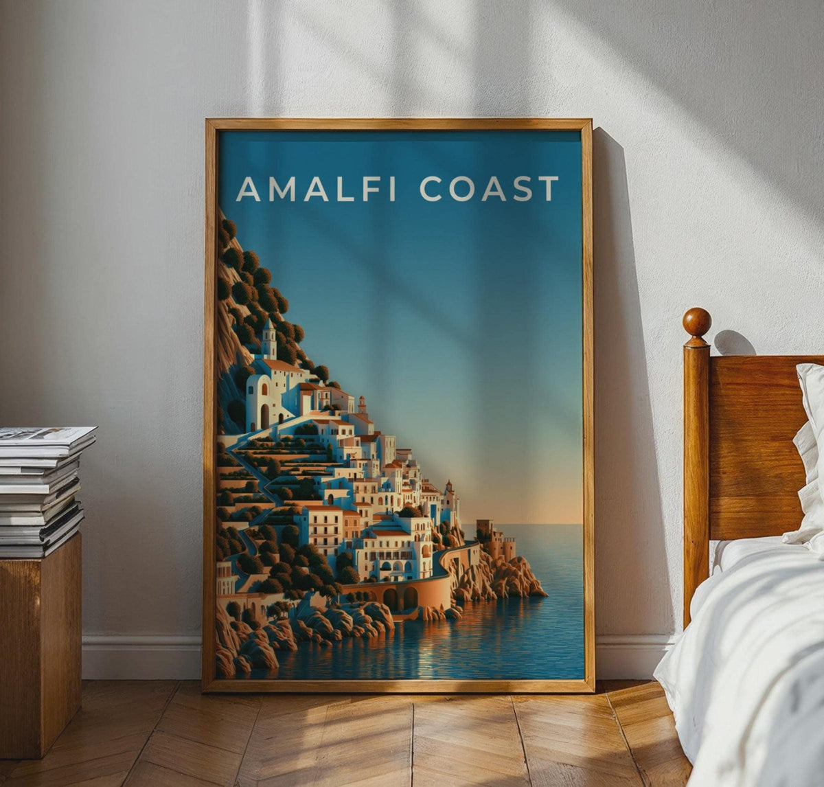 Amalfi Coast Minimalist Print - WanderWall