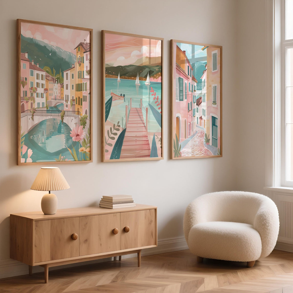 Annecy Set of 3 Posters | Annecy Gallery Wall Art - WanderWall