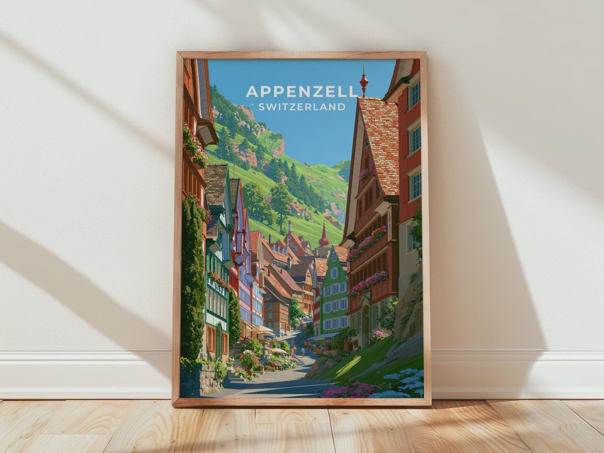 Appenzell Switzerland Travel Poster - WanderWall