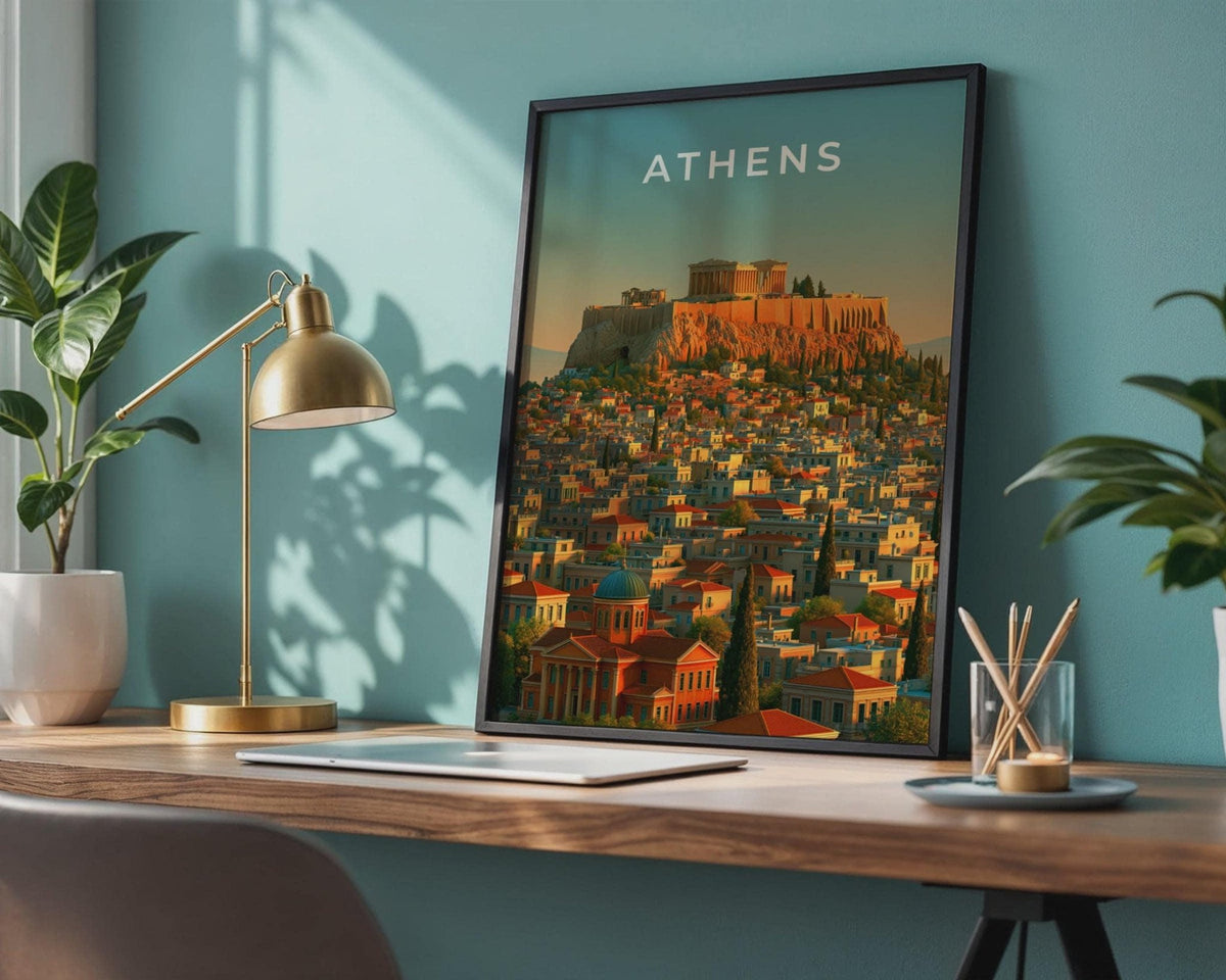 Athens Cityscape Wall Art Poster - WanderWall