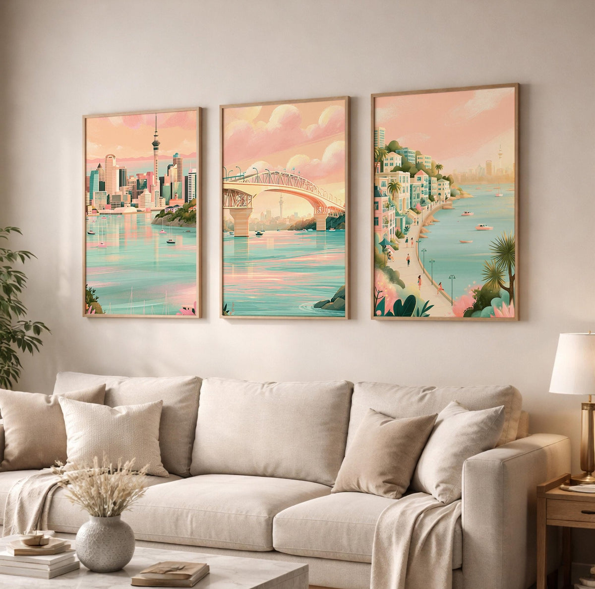 Auckland Set of 3 Posters | Auckland Gallery Wall Art - WanderWall