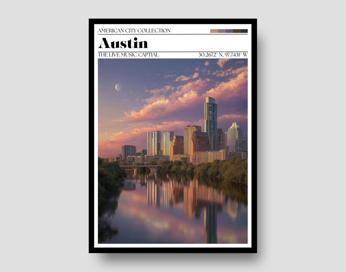 Austin Texas Poster - WanderWall