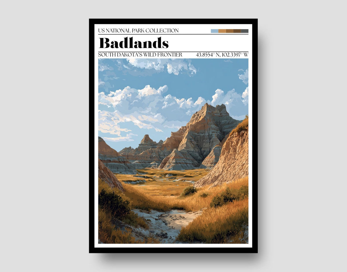 Badlands National Park Poster - WanderWall