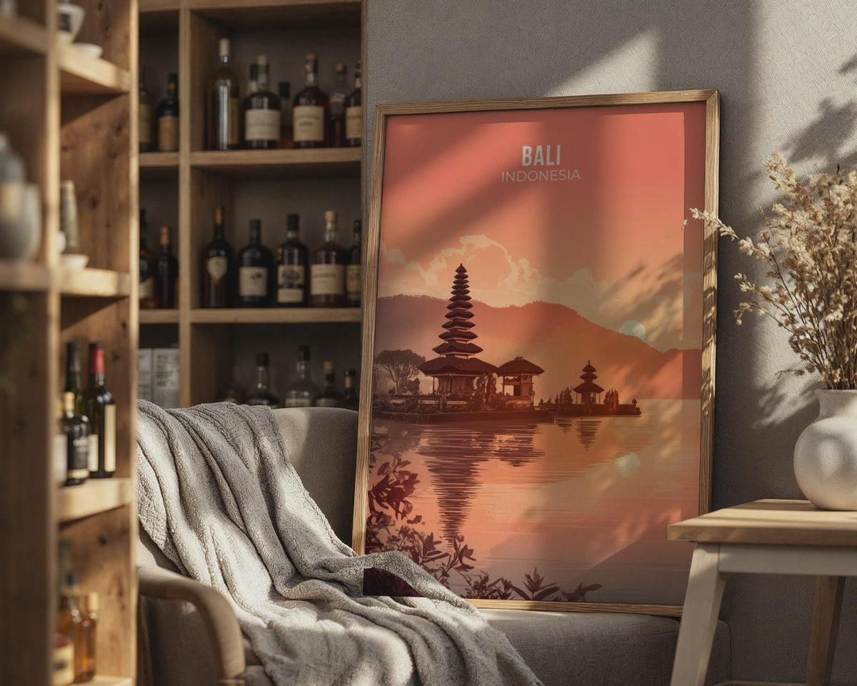 Bali Indonesia Landscape Poster Wall Art Print - WanderWall