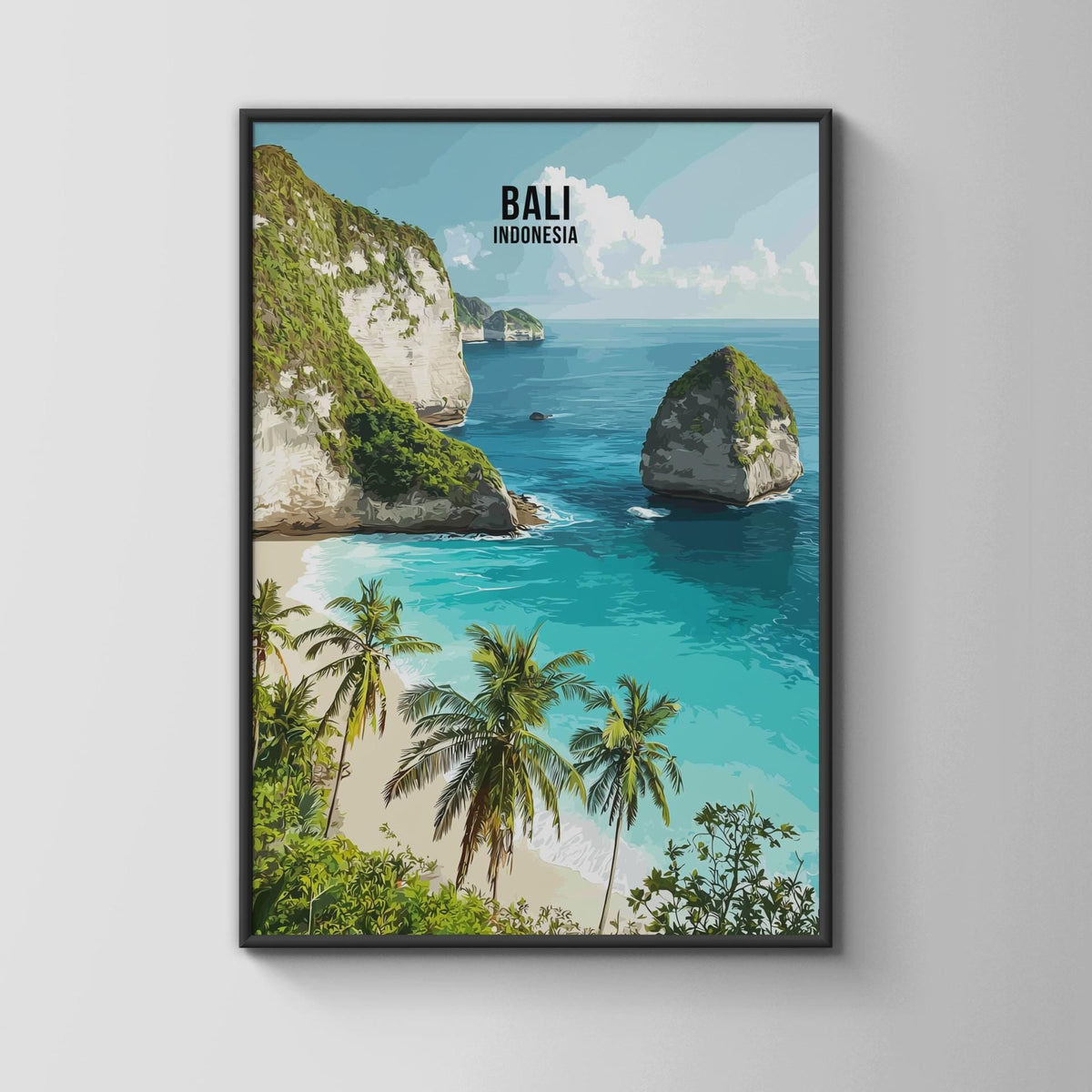 Bali Indonesia Landscape Poster Wall Art Print - WanderWall