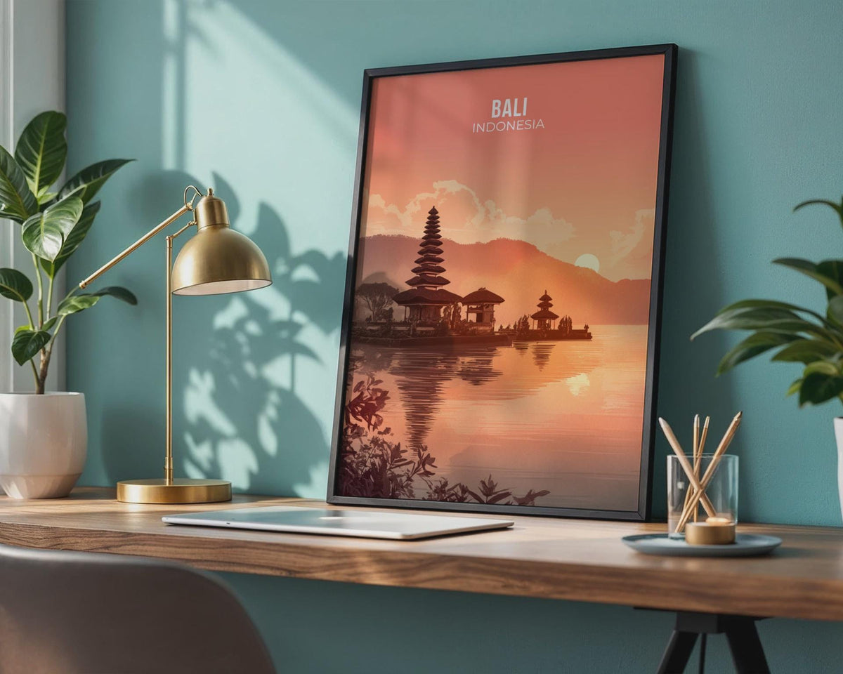 Bali Indonesia Landscape Poster Wall Art Print - WanderWall