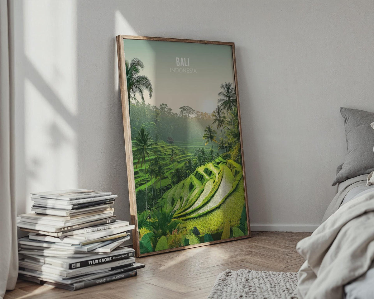 Bali Indonesia Rice Fields Wall Art Print - WanderWall