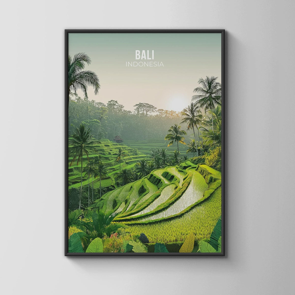 Bali Indonesia Rice Fields Wall Art Print - WanderWall