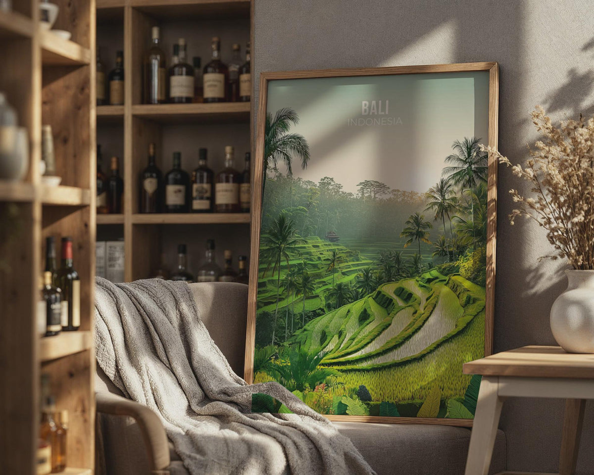 Bali Indonesia Rice Fields Wall Art Print - WanderWall