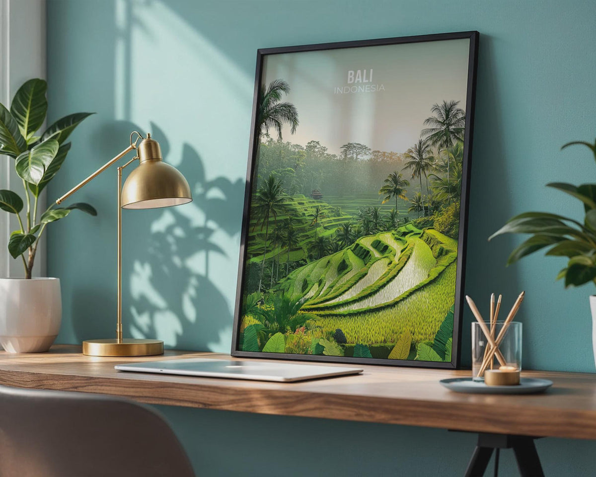 Bali Indonesia Rice Fields Wall Art Print - WanderWall