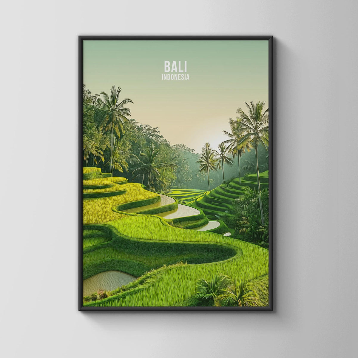 Bali Indonesia Rice Fields Wall Art Print - WanderWall