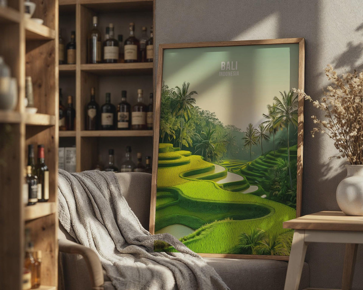 Bali Indonesia Rice Fields Wall Art Print - WanderWall