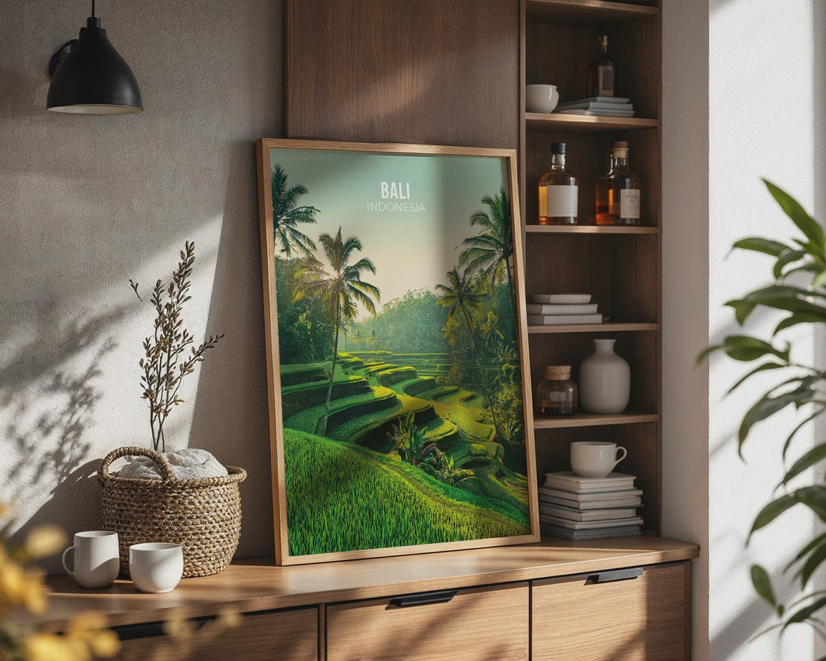Bali Indonesia Rice Terraces Art Print Wall Art - WanderWall