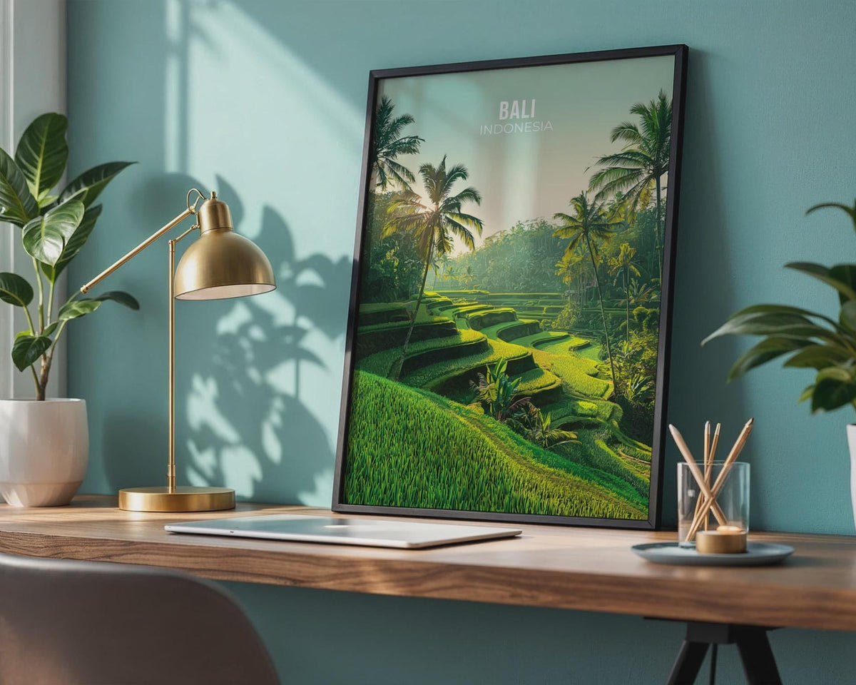 Bali Indonesia Rice Terraces Art Print Wall Art - WanderWall