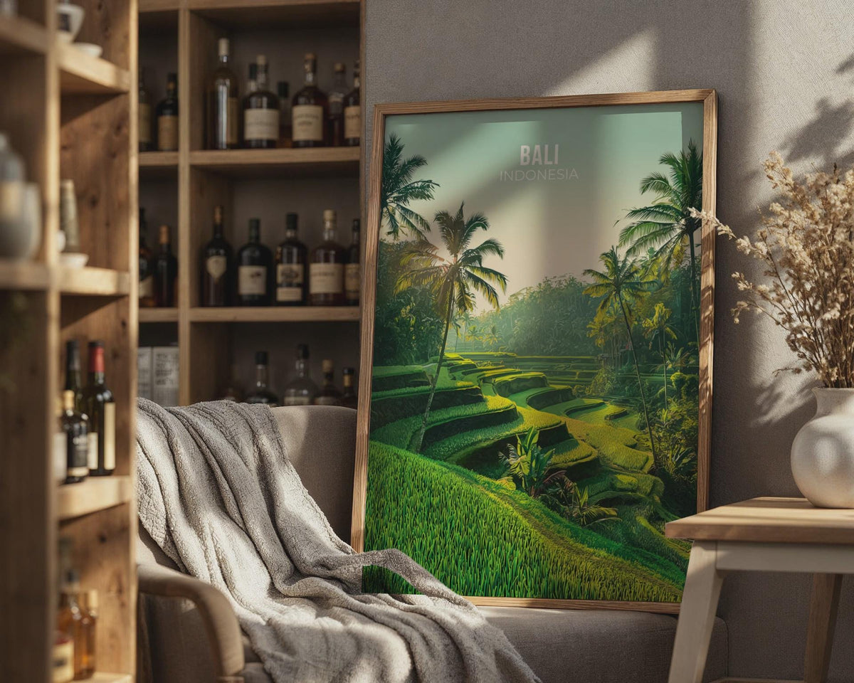 Bali Indonesia Rice Terraces Art Print Wall Art - WanderWall