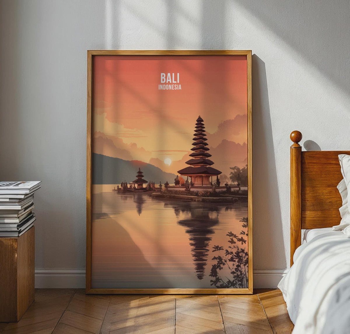 Bali Indonesia Temple Poster Art - WanderWall