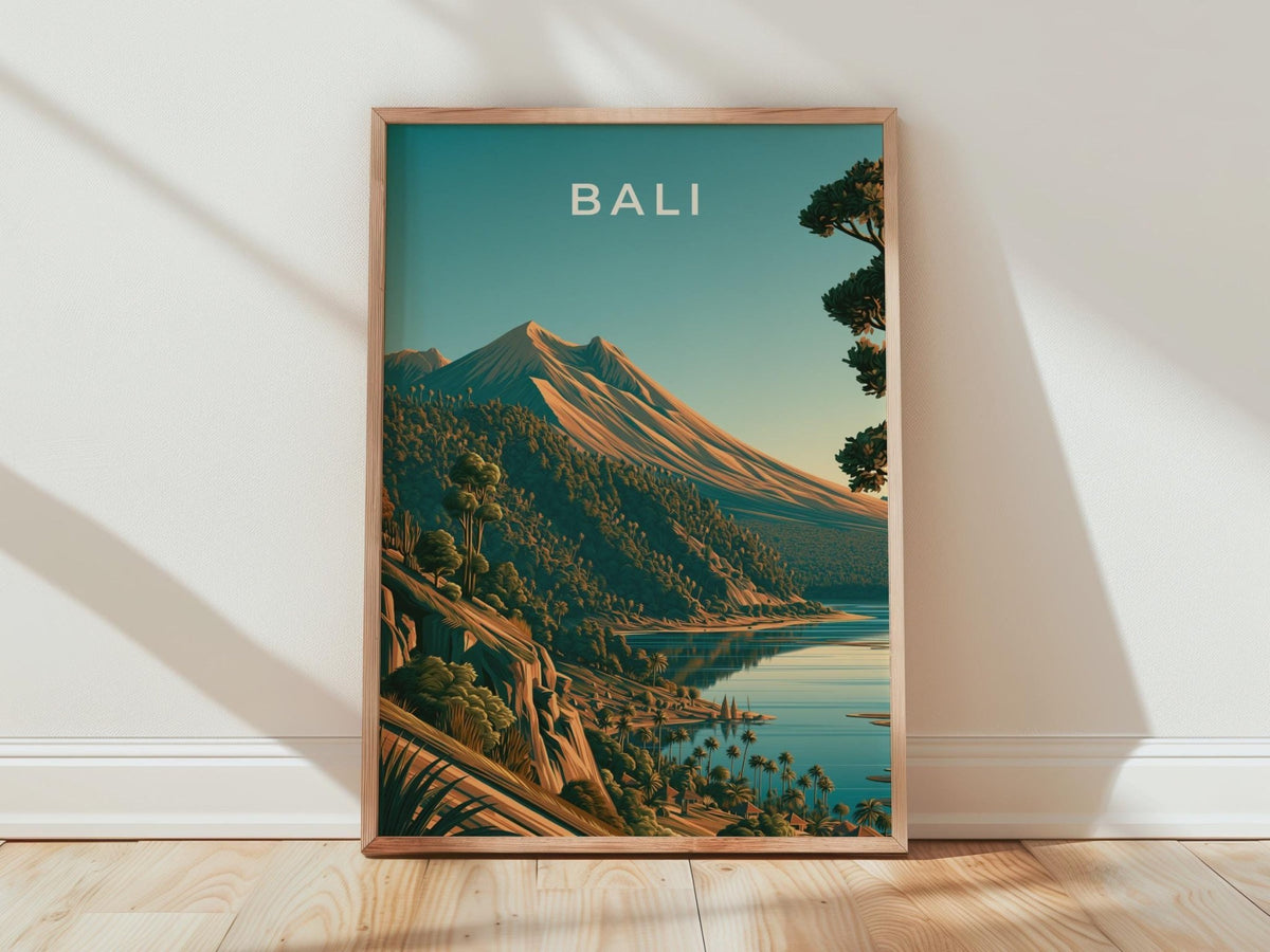 Bali Mountain Landscape Art Print - WanderWall