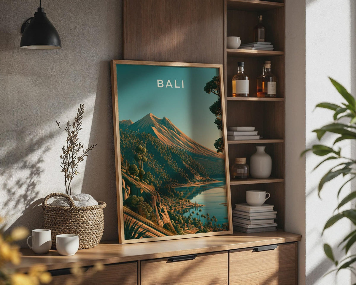 Bali Mountain Landscape Art Print - WanderWall