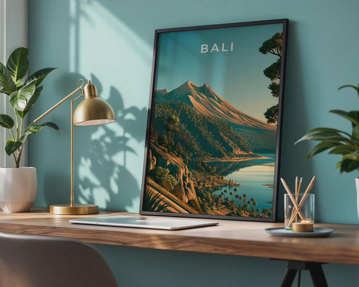 Bali Mountain Landscape Art Print - WanderWall