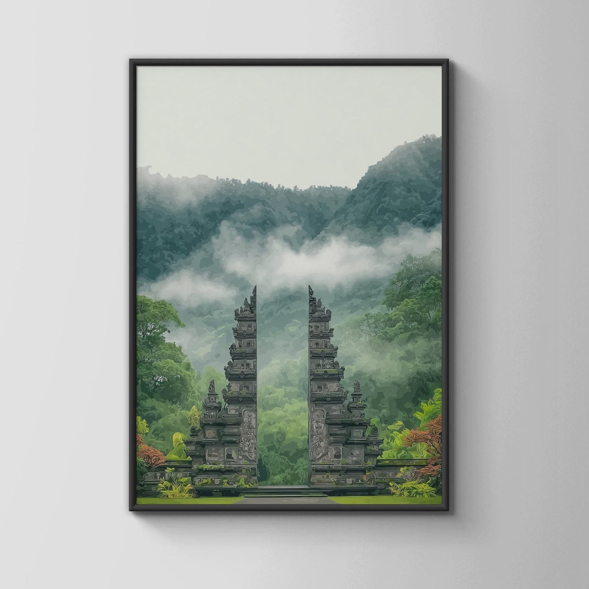 Bali Temple Gate Poster Print Wall Art - WanderWall