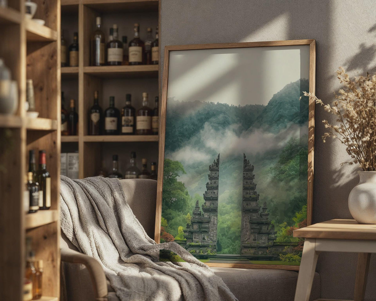 Bali Temple Gate Poster Print Wall Art - WanderWall