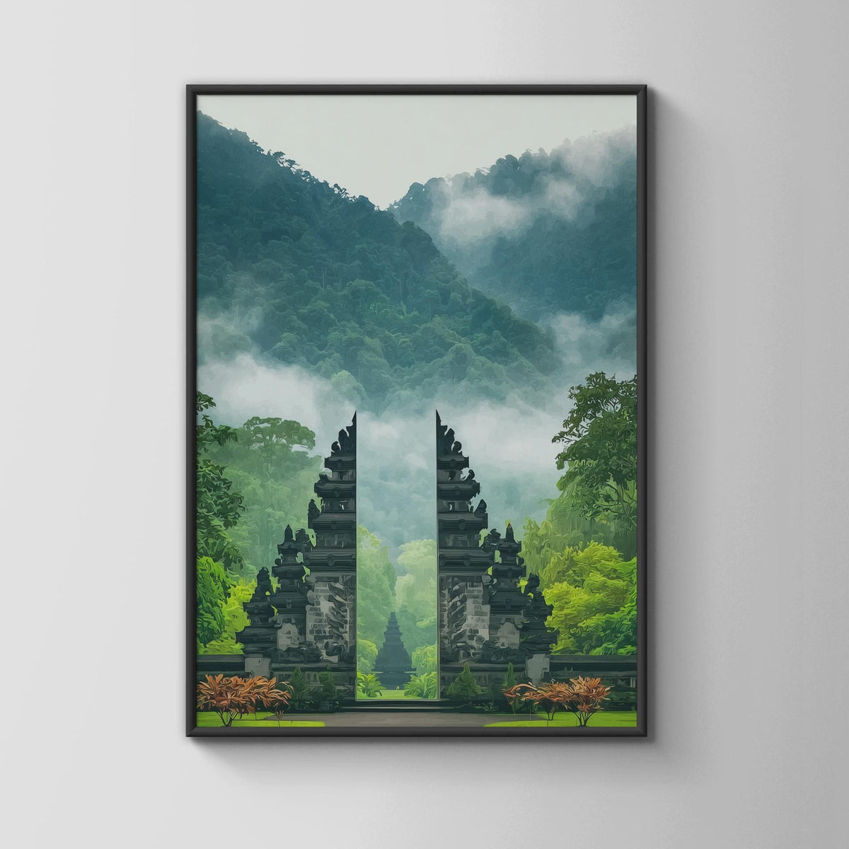 Bali Temple Landscape Wall Art Print - WanderWall