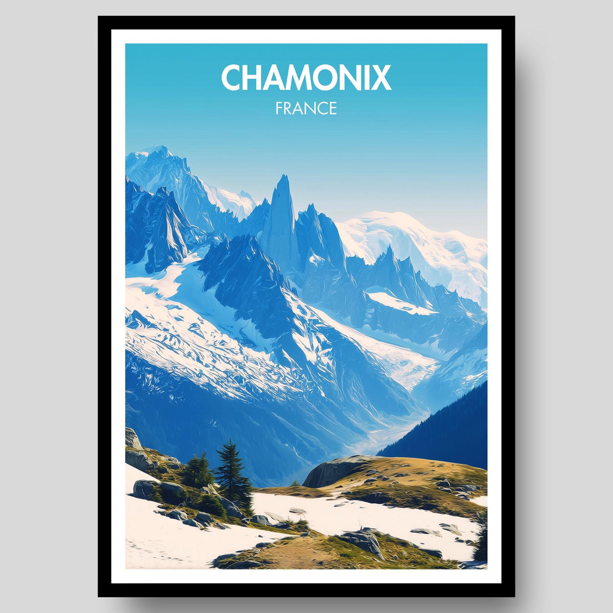 Chamonix Poster - WanderWall