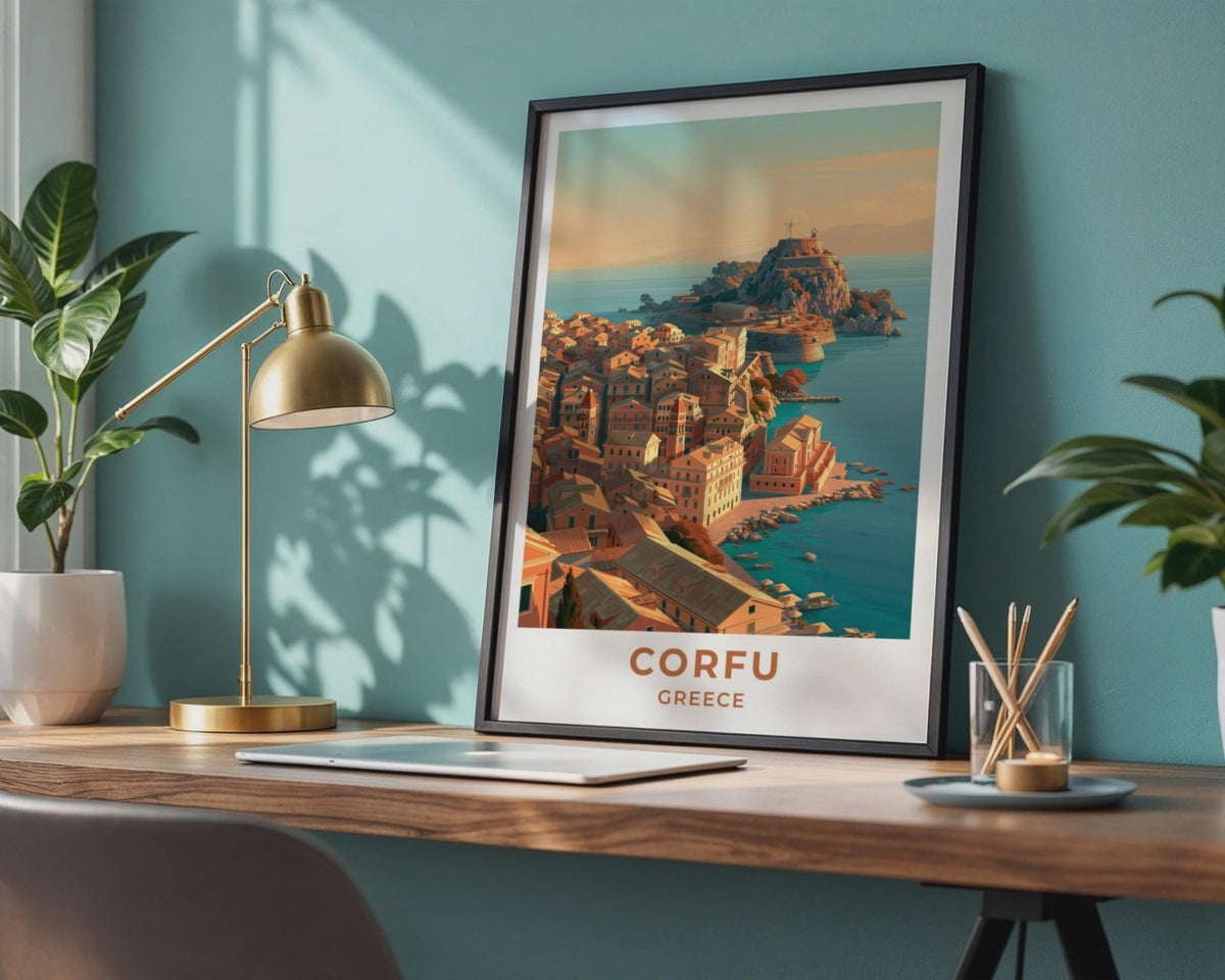 Corfu Greece Travel Poster - WanderWall