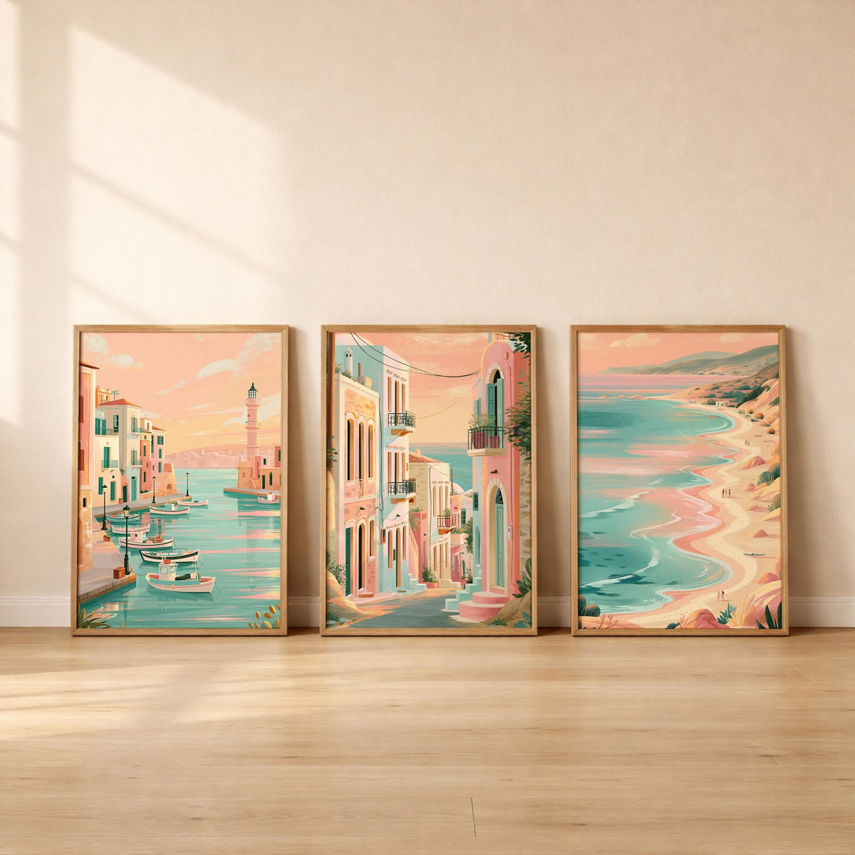 Crete Set of 3 Posters | Crete Gallery Wall Art - WanderWall