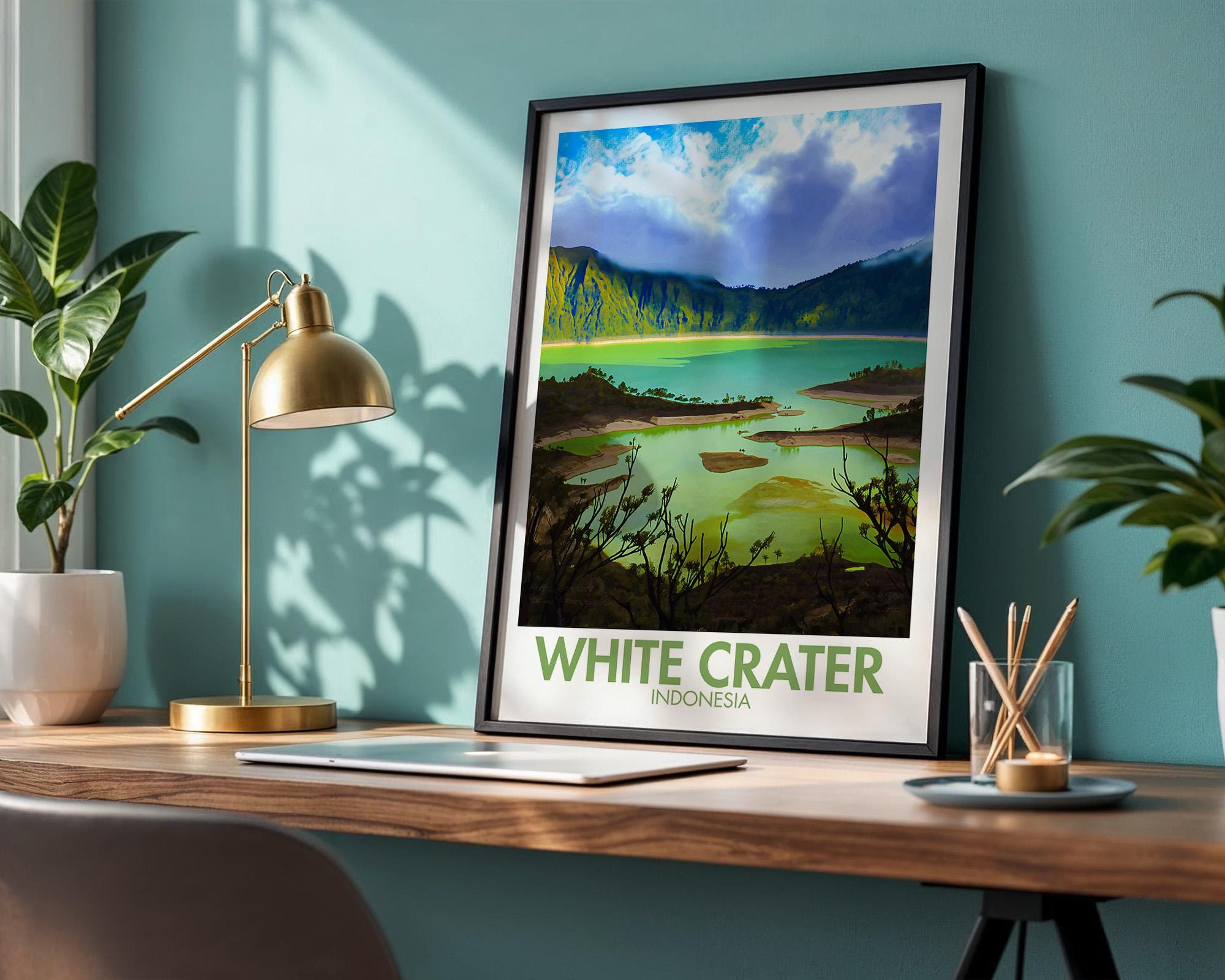White Crater Poster