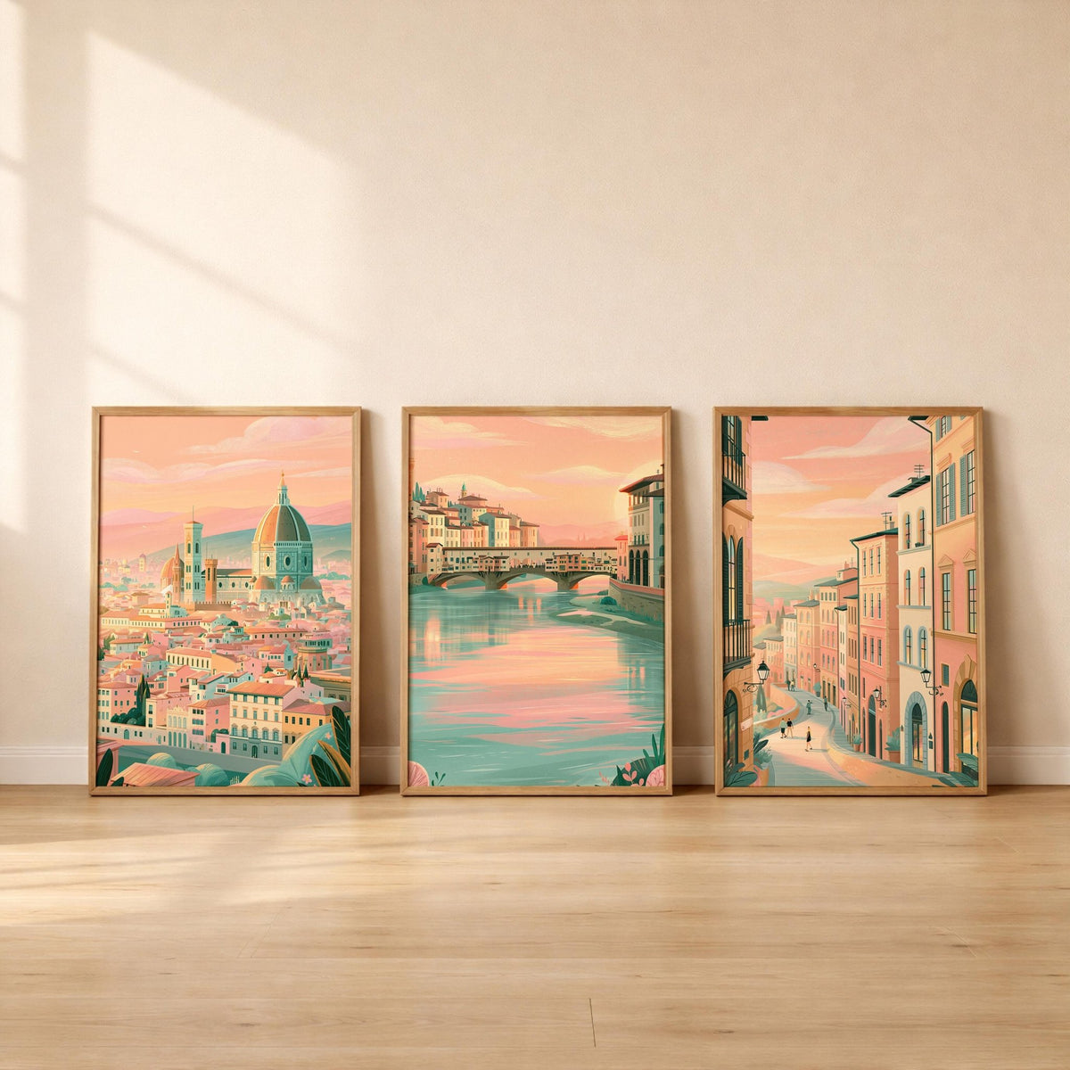 Florence Set of 3 Posters | Florence Gallery Wall Art - WanderWall