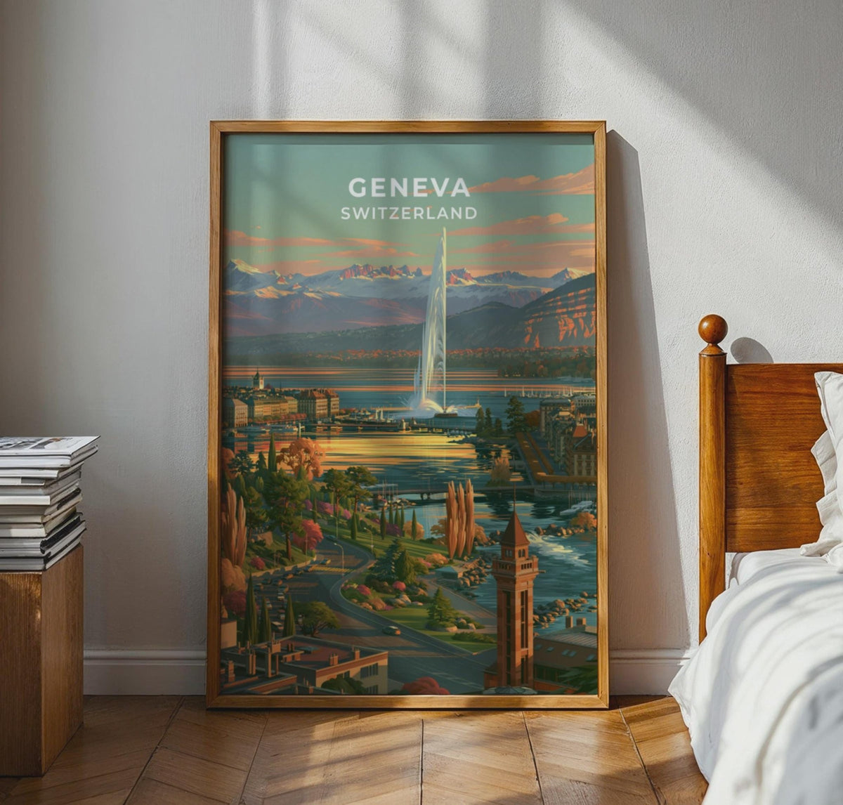 Geneva Switzerland Travel Poster - WanderWall
