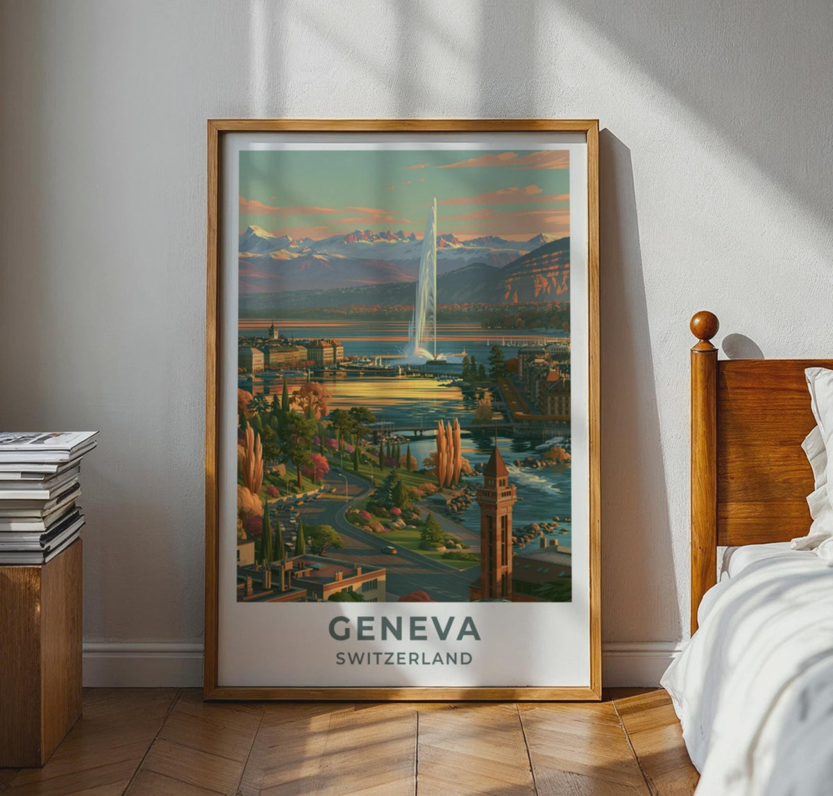 Geneva Switzerland Travel Poster - WanderWall