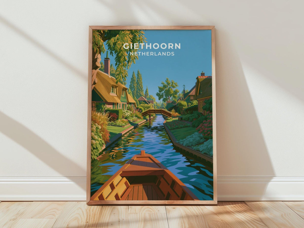 Giethoorn Netherlands Travel Poster - WanderWall