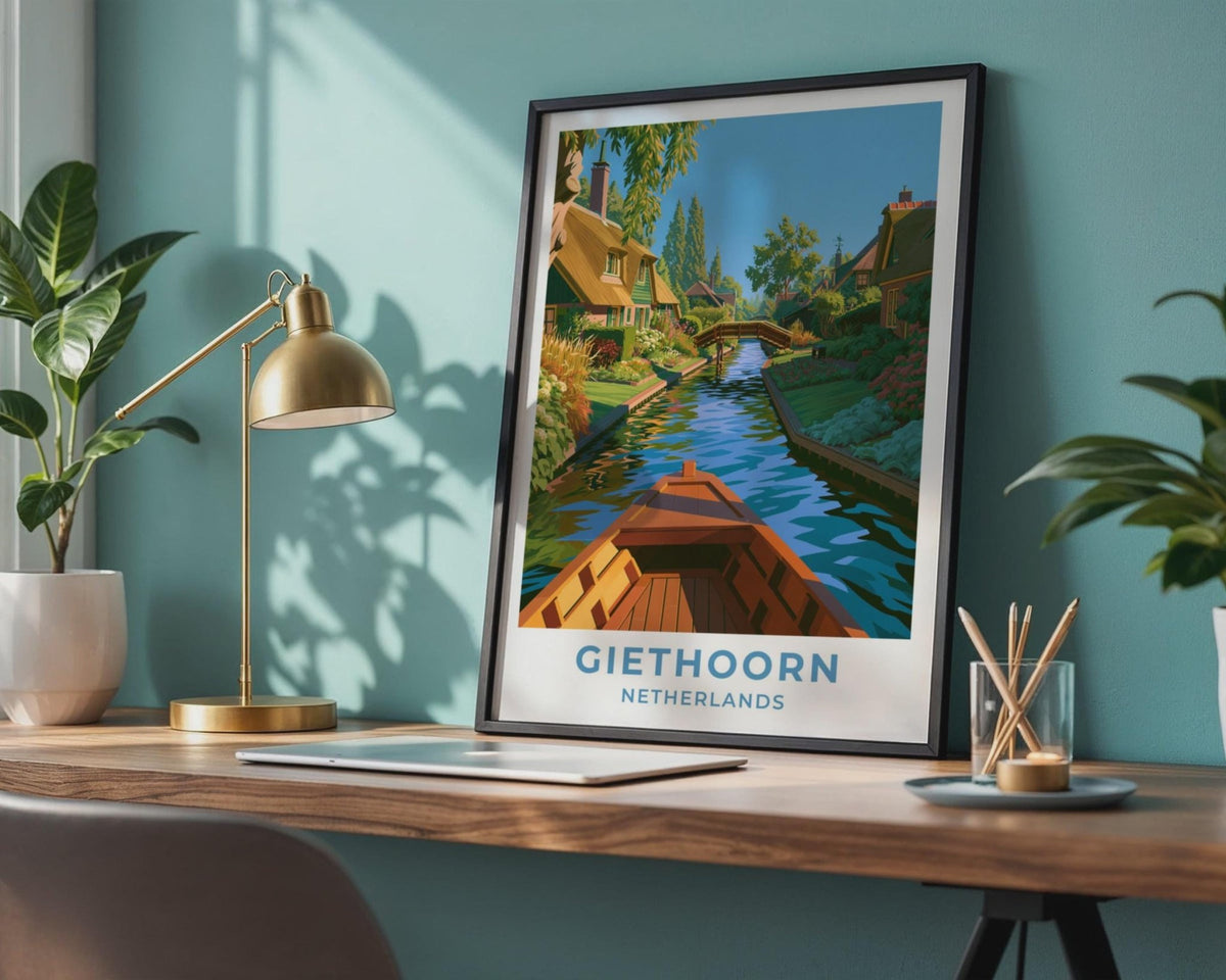 Giethoorn Netherlands Travel Poster - WanderWall