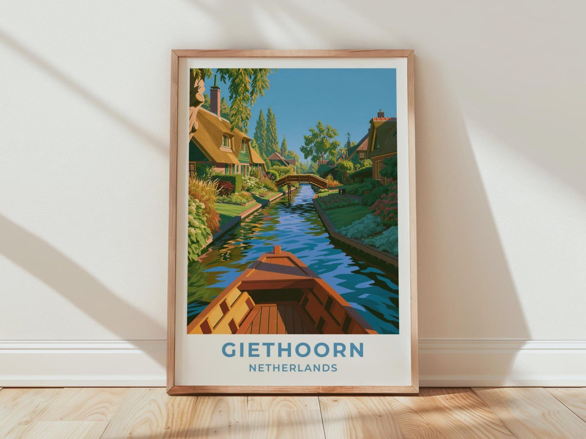 Giethoorn Netherlands Travel Poster - WanderWall