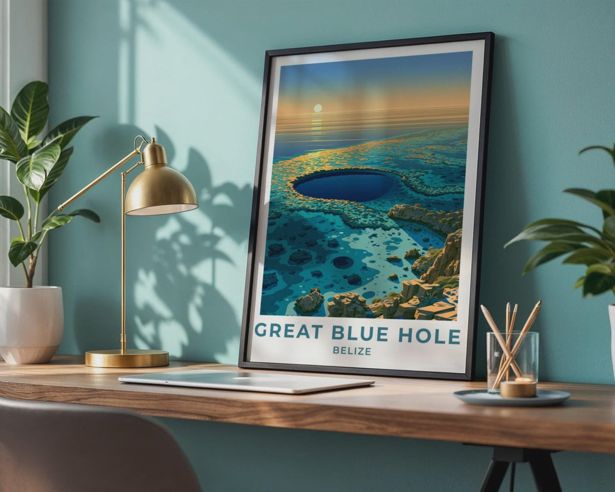 Great Blue Hole Poster - WanderWall