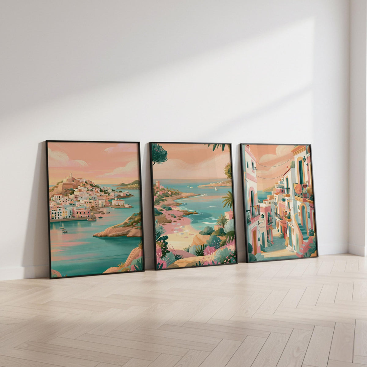 Ibiza Set of 3 Posters | Ibiza Gallery Wall Art - WanderWall