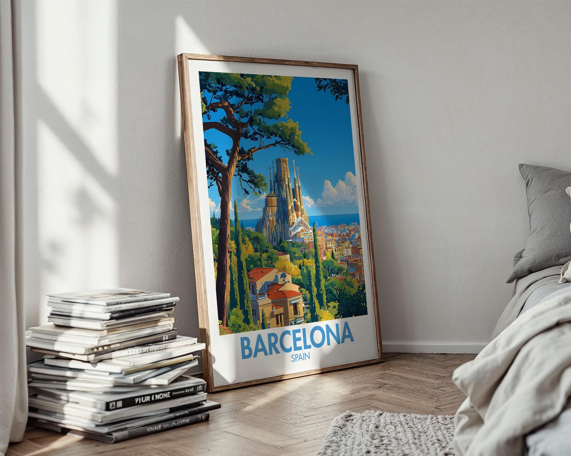 Barcelona Poster – Sagrada Familia Wall Art Print