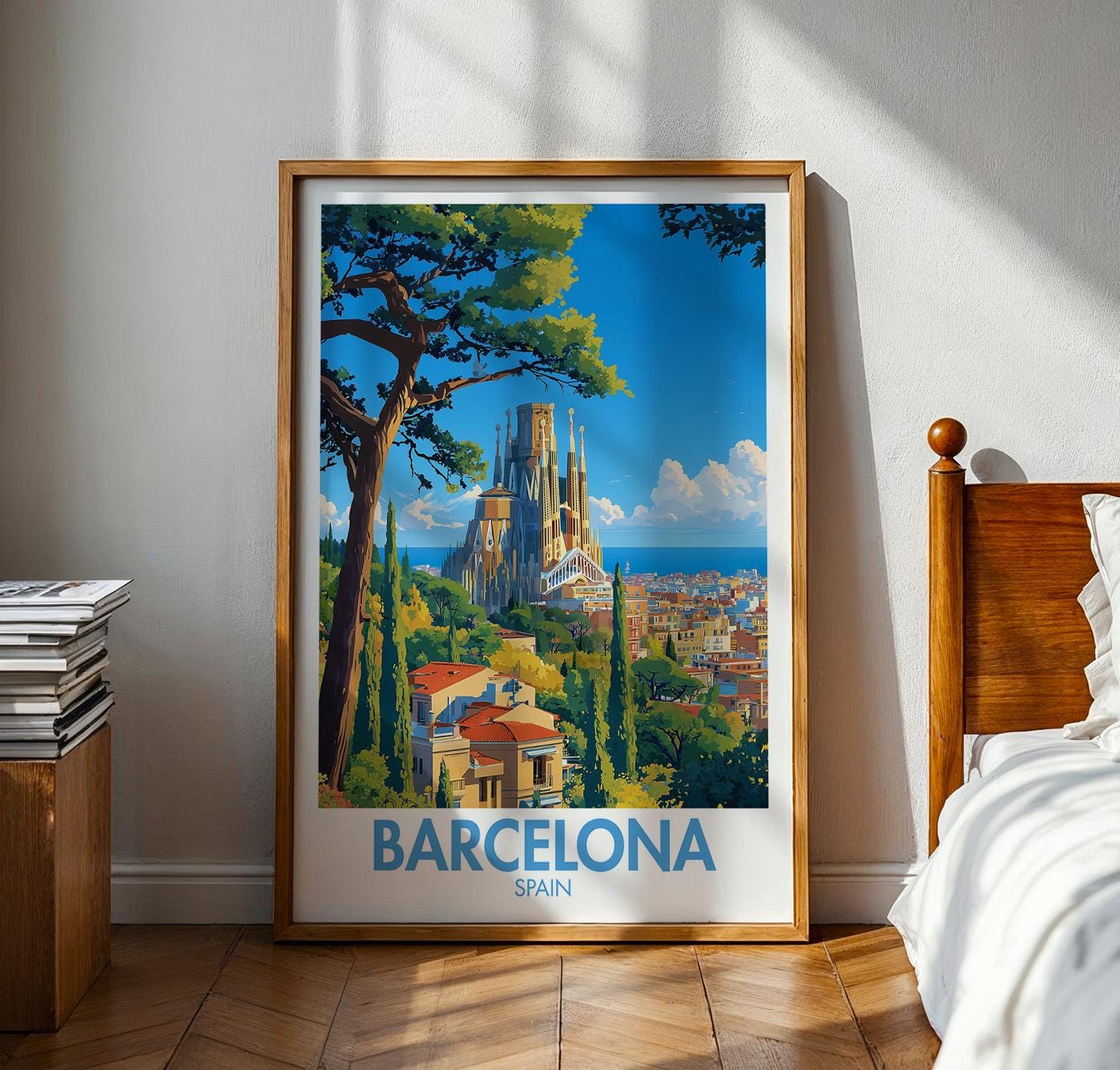 Barcelona Poster – Sagrada Familia Wall Art Print