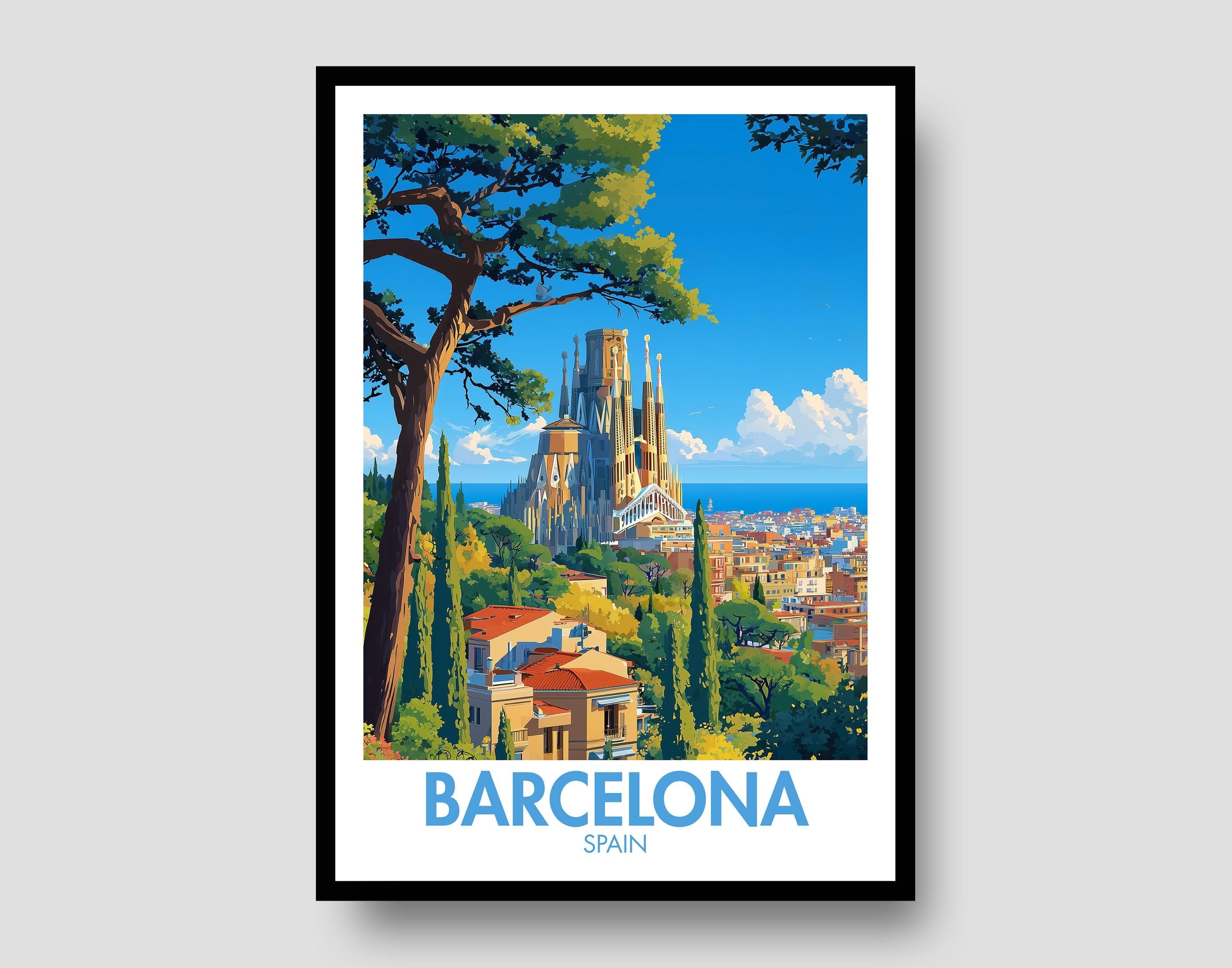 Barcelona Poster – Sagrada Familia Wall Art Print