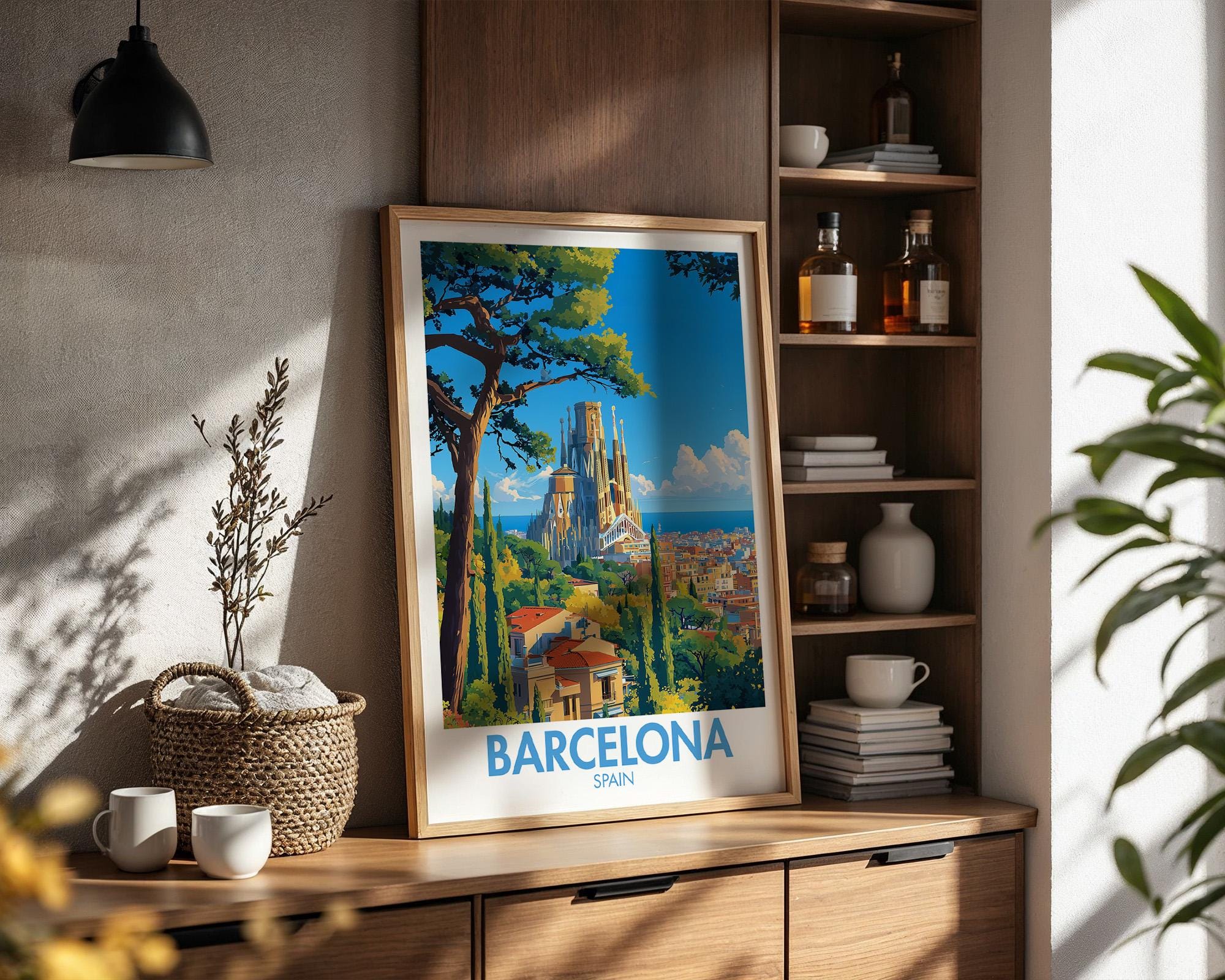 Barcelona Poster – Sagrada Familia Wall Art - Spanish Print