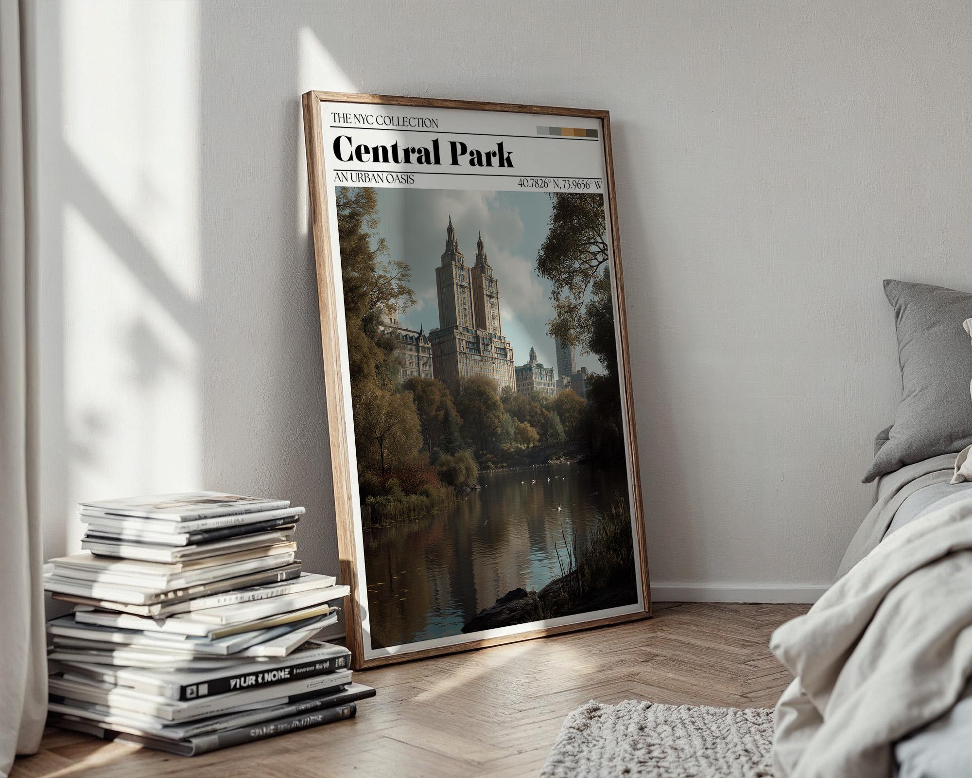 Central Park, New York City Poster – NYC Travel Wall Art Print